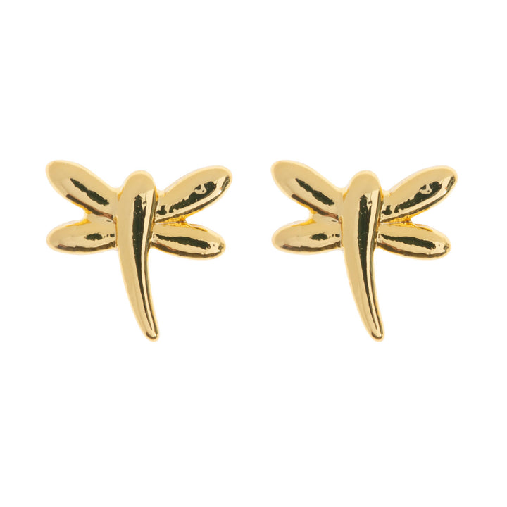 Noya - Minimalistic Dragonfly Stud Earrings